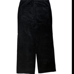Black corduroy wide leg trousers